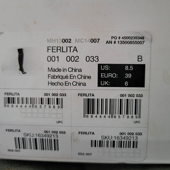 Call it spring 8.5 black thigh high heeled boots - Picture 2 of 4